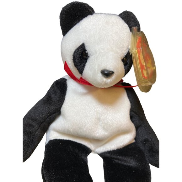 Ty Beanie Babies "Fortune the Panda Bear” 1997 Plush - Picture 2 of 12